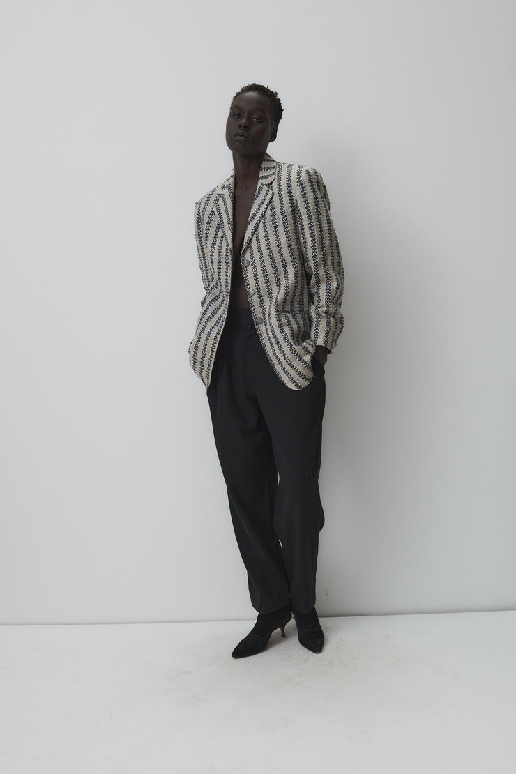 Hand Woven Silk Blazer - Desert Vintage