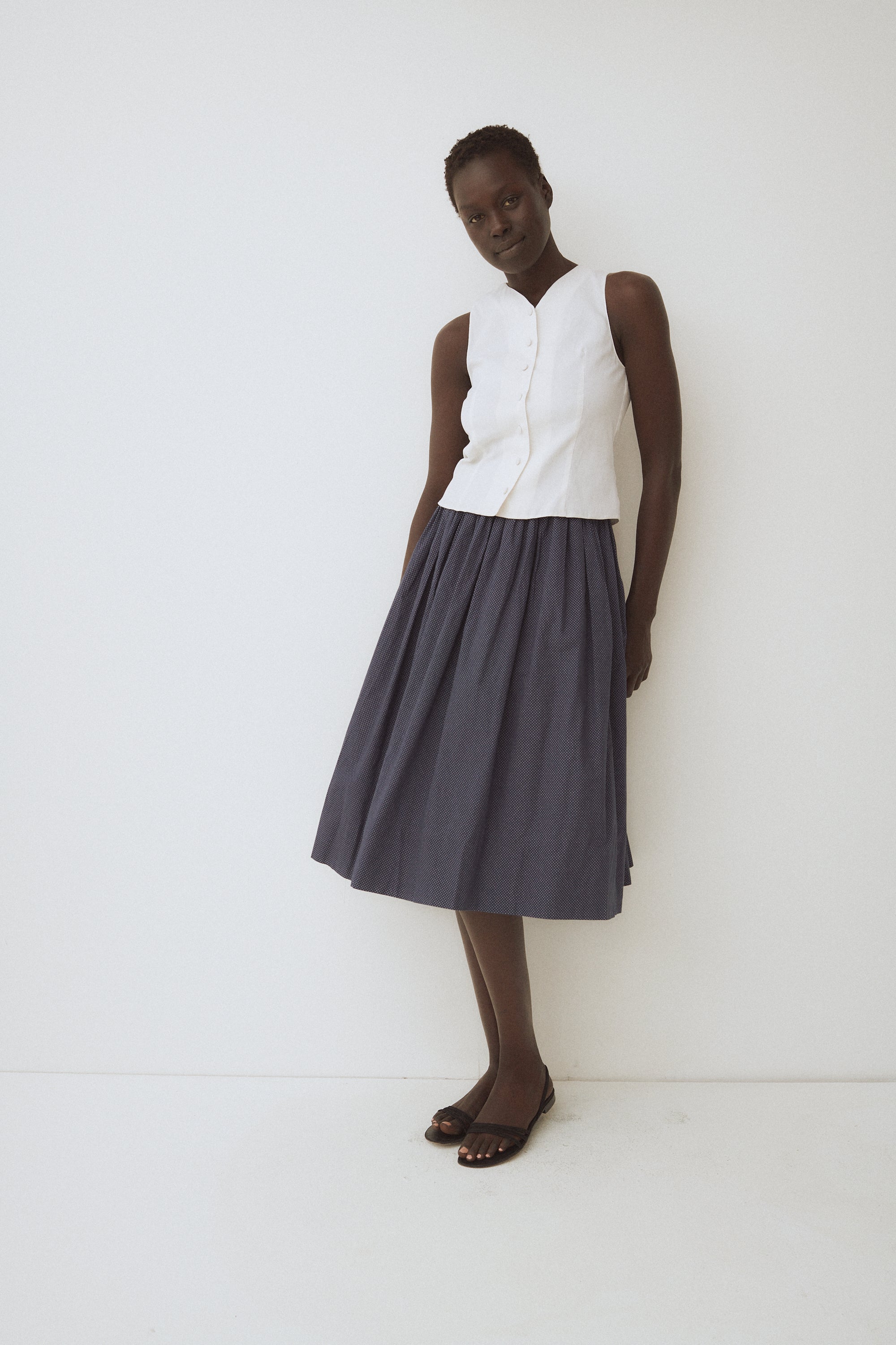 Beene Cotton Dot Skirt - Desert Vintage