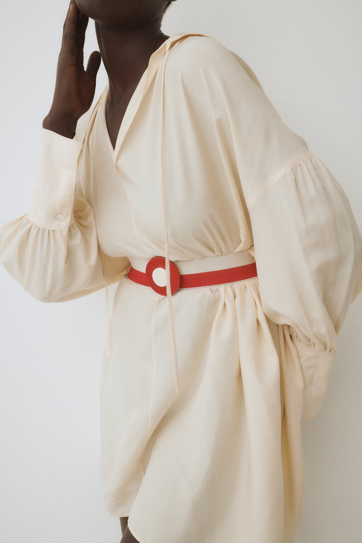 Ysl Geometric Elastic Clasp Belt - Desert Vintage