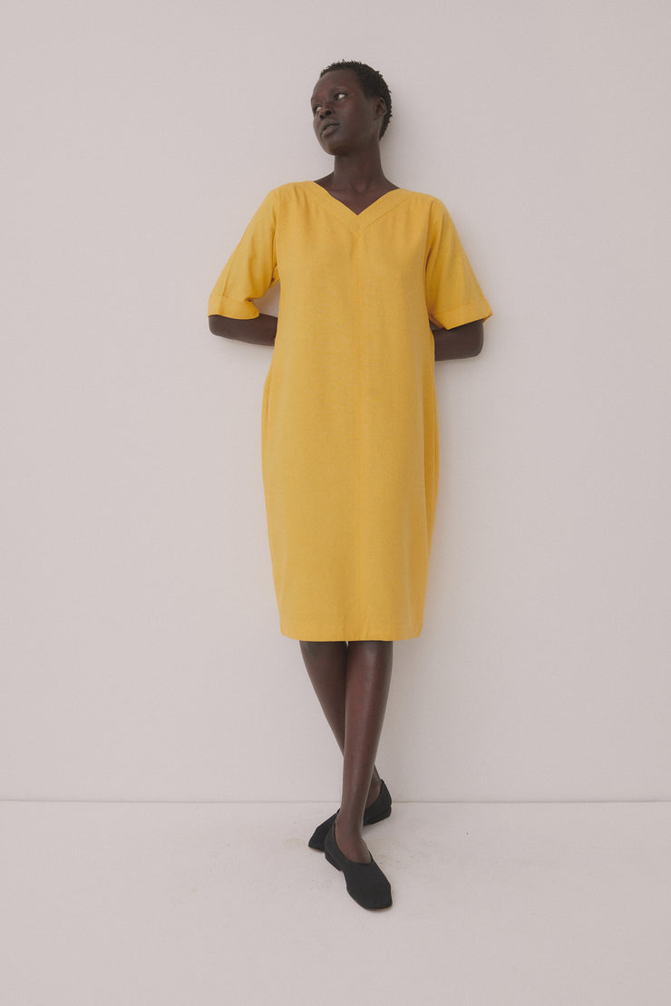 Ysl Marigold Raw Silk Dress - Desert Vintage