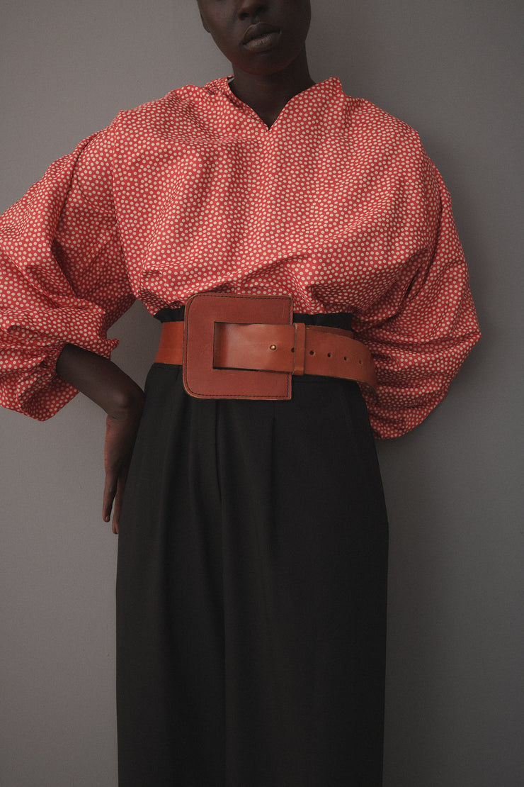 Handmade Brown Leather Belt - Desert Vintage