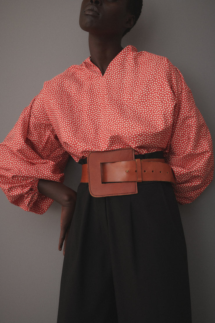Handmade Brown Leather Belt - Desert Vintage