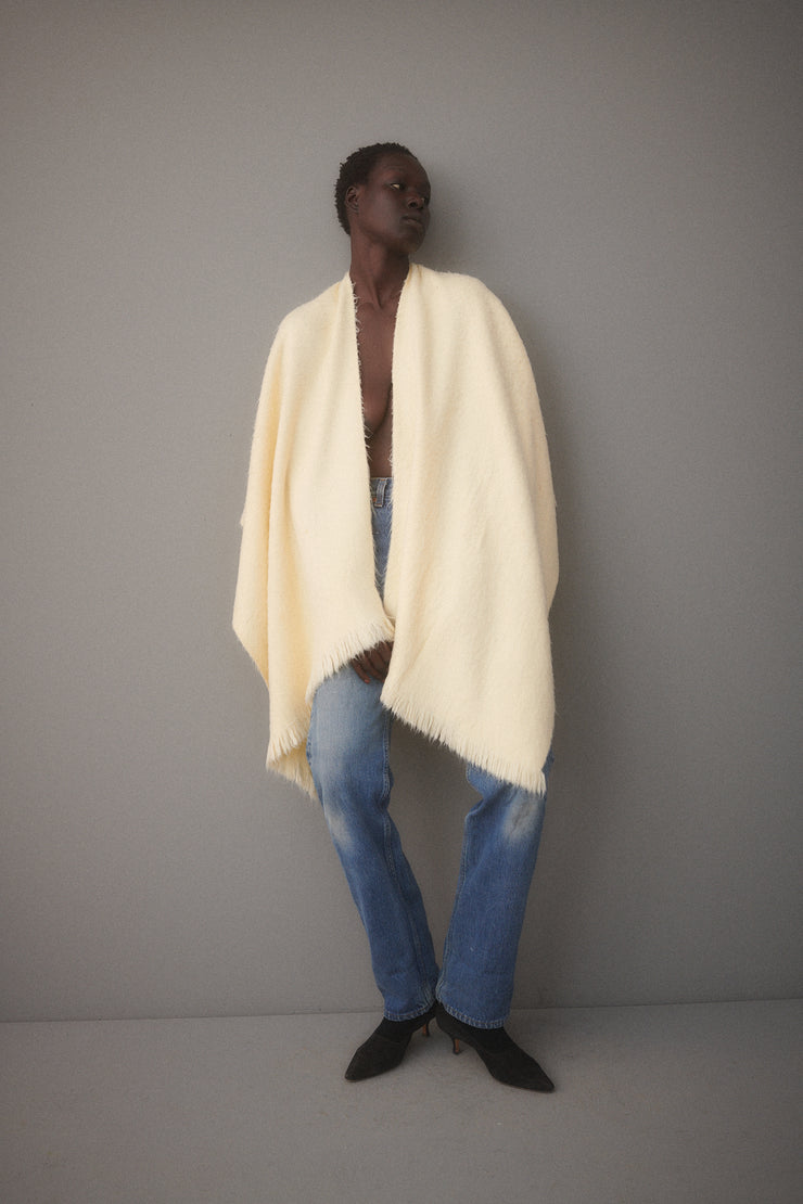1930s Ivory Wool Wrap - Desert Vintage