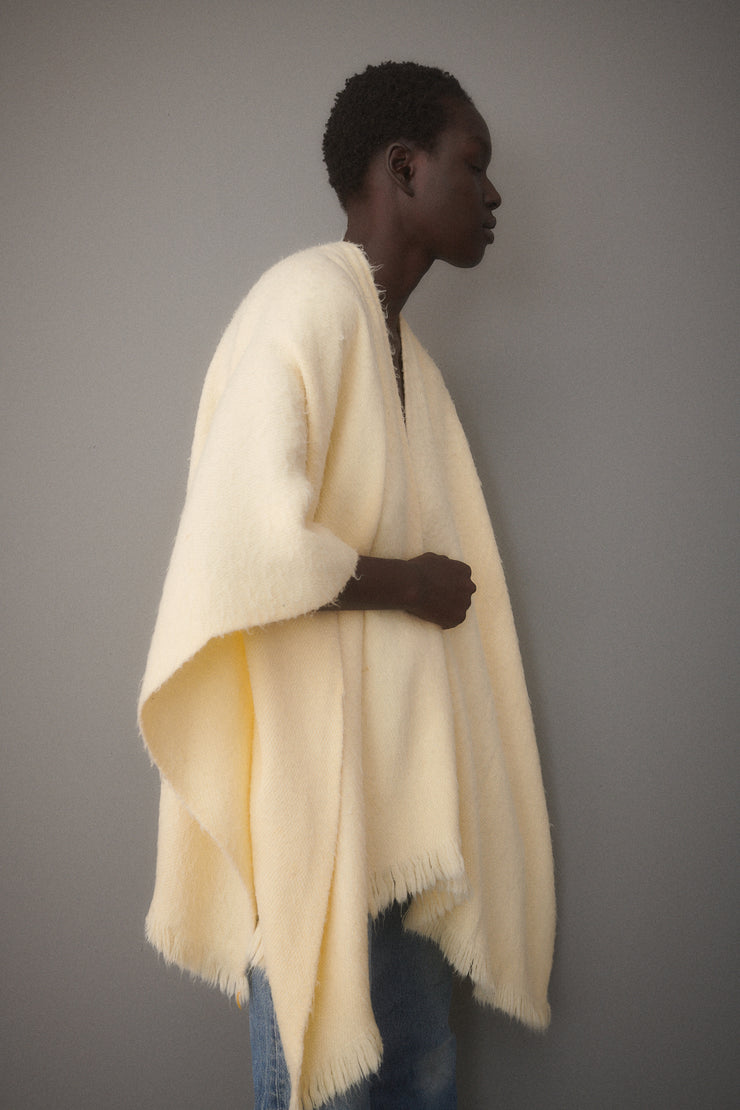 1930s Ivory Wool Wrap - Desert Vintage