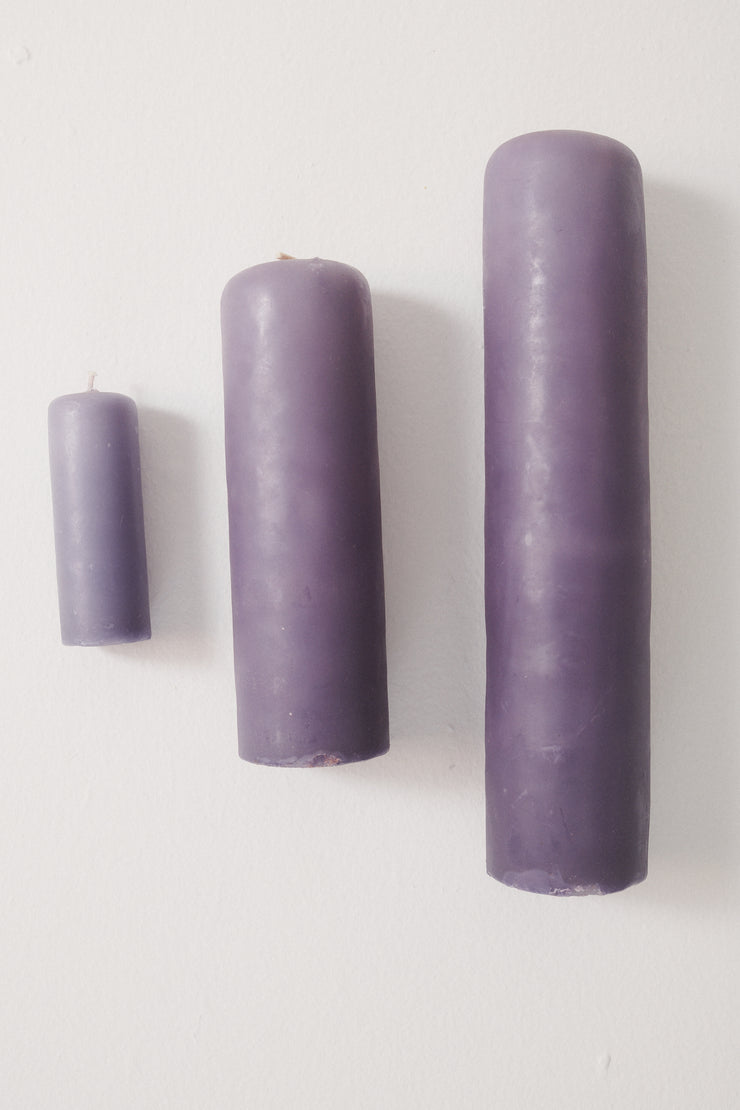Purple Beeswax Pillar Candle - Desert Vintage