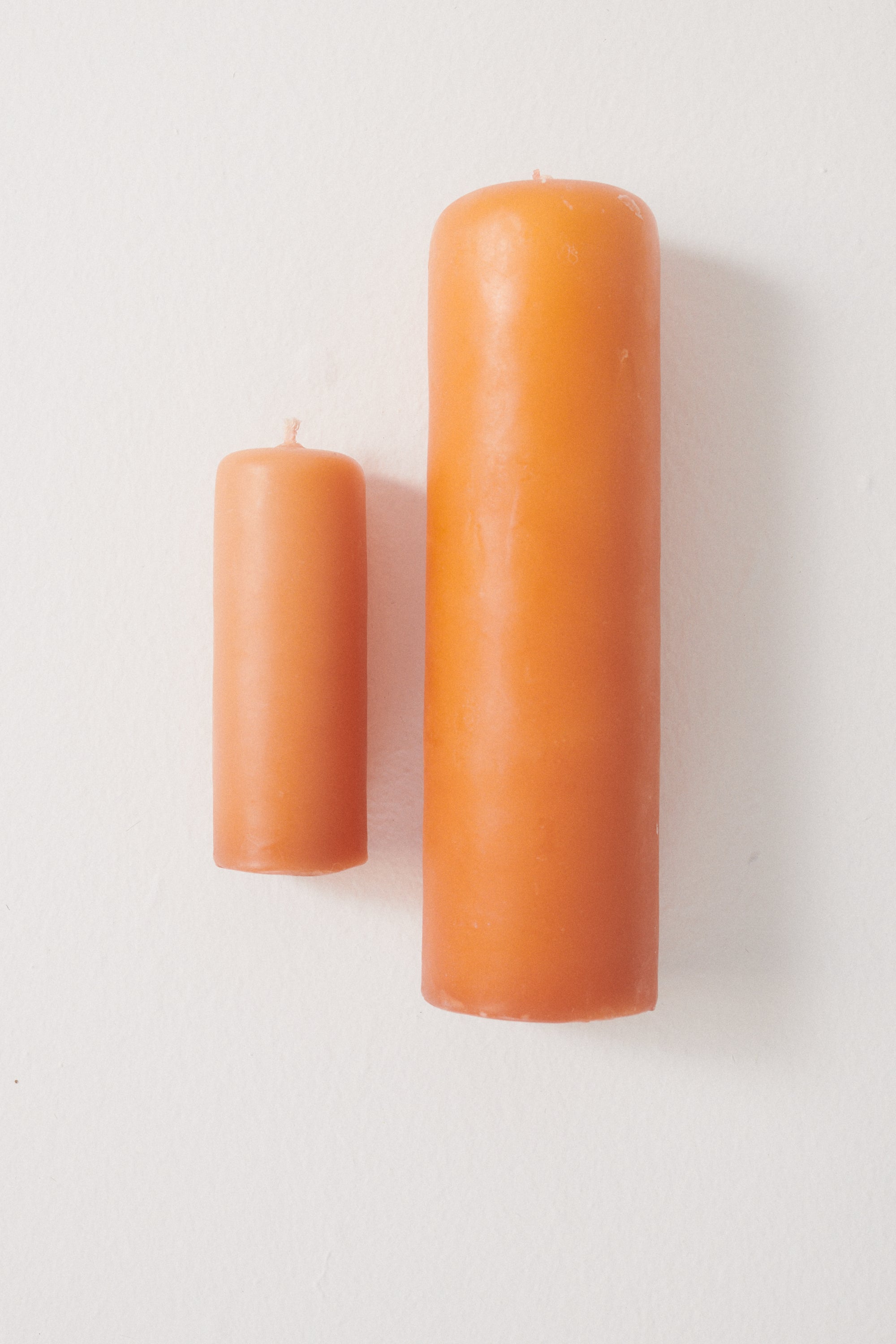 Orange Beeswax Pillar Candle - Desert Vintage