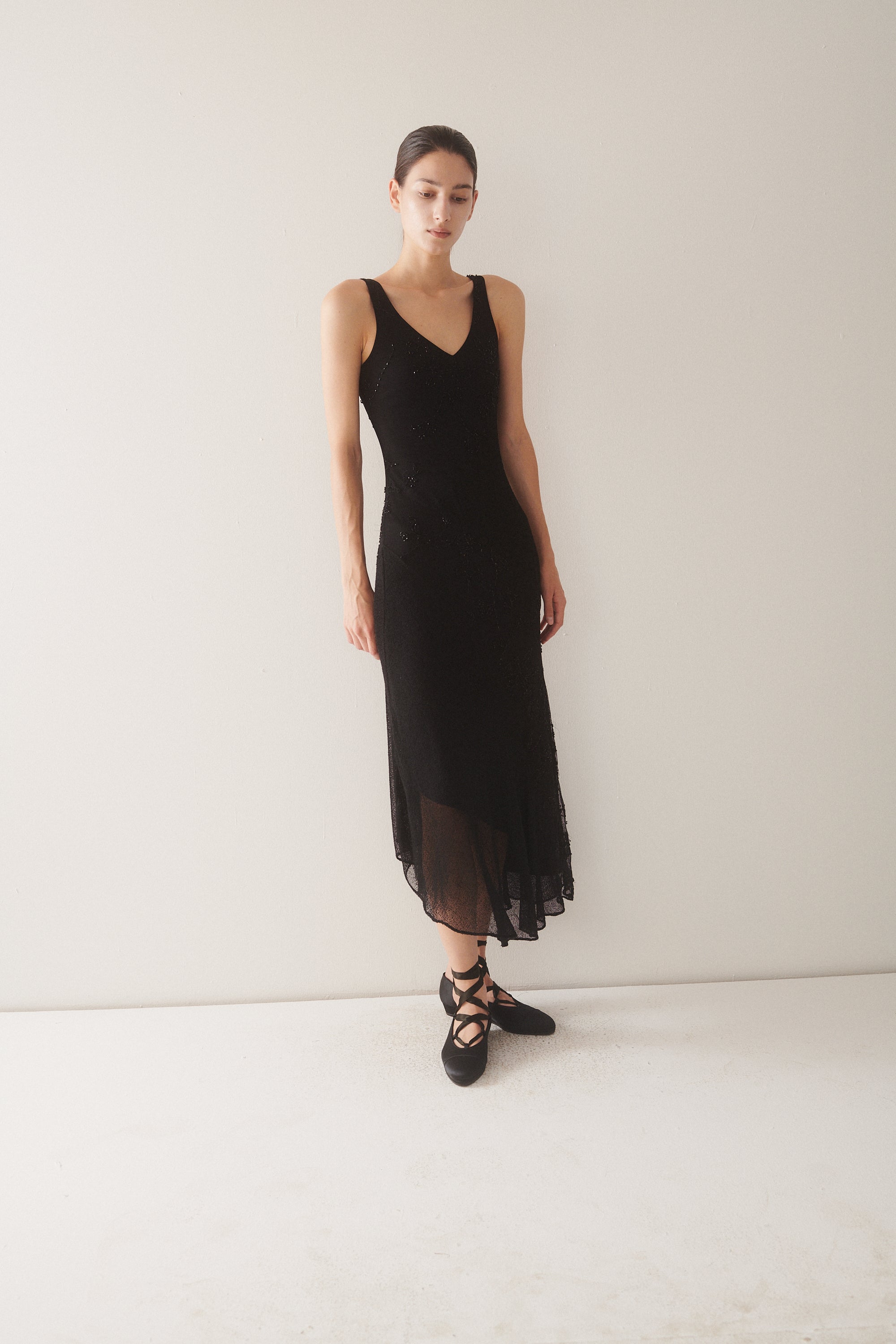 Vintage Black Beaded Dress - Desert Vintage