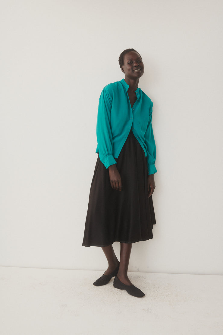 Ysl Turquoise Silk Blouse - Desert Vintage