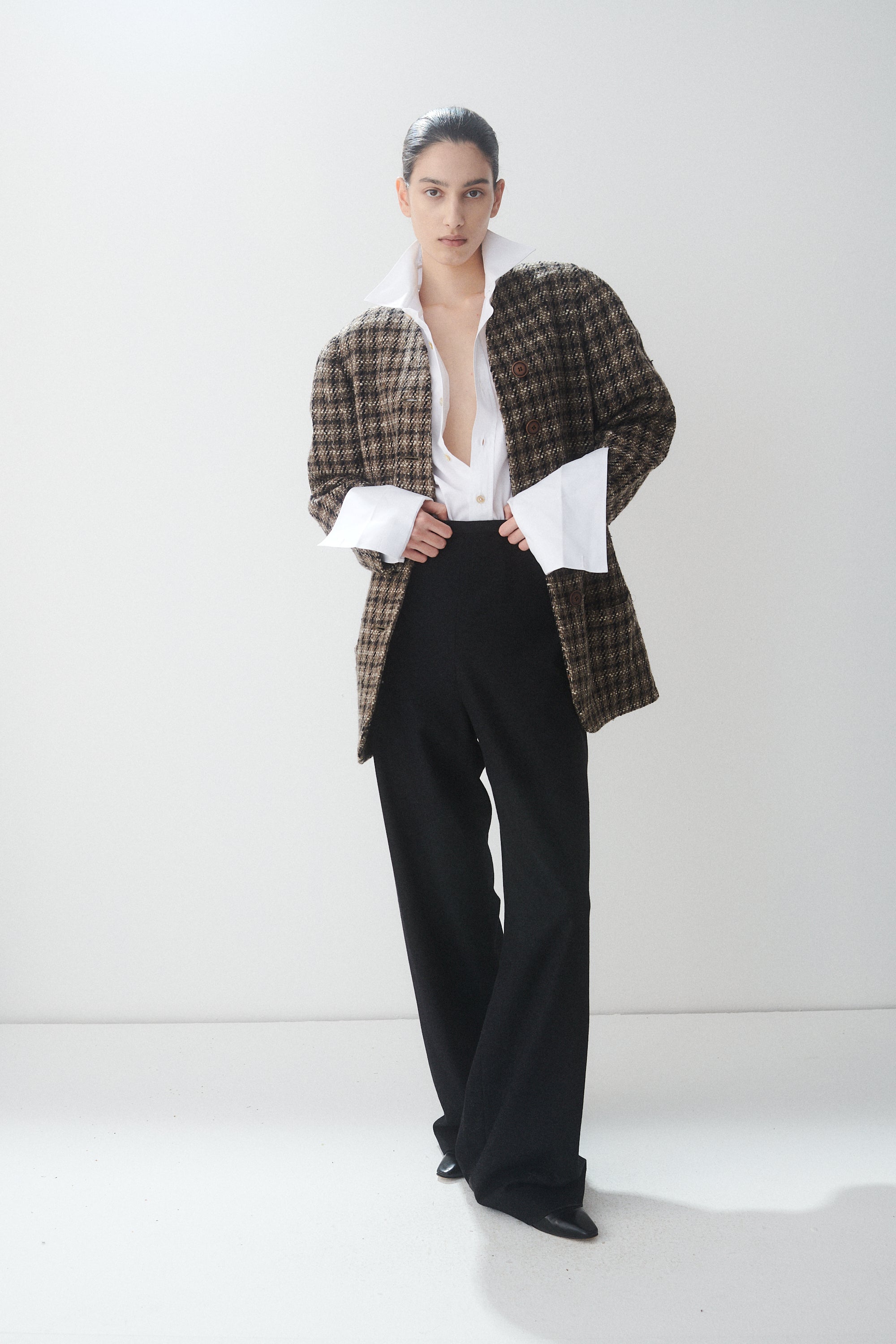 Krizia Wool Tweed Coat - Desert Vintage
