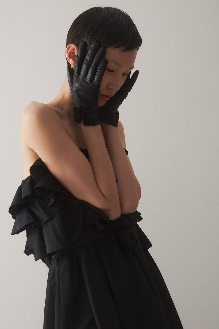 1960s Black Leather Gloves - Desert Vintage