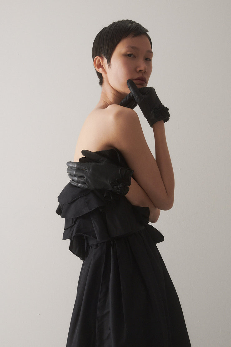 1960s Black Leather Gloves - Desert Vintage