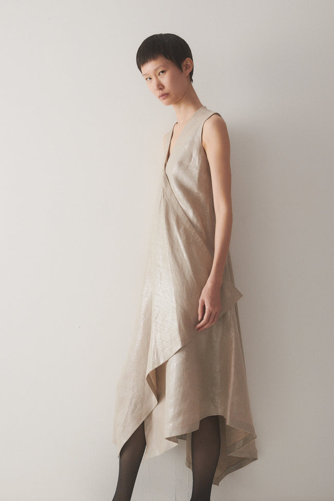 Ferré Woven Flax Dress - Desert Vintage