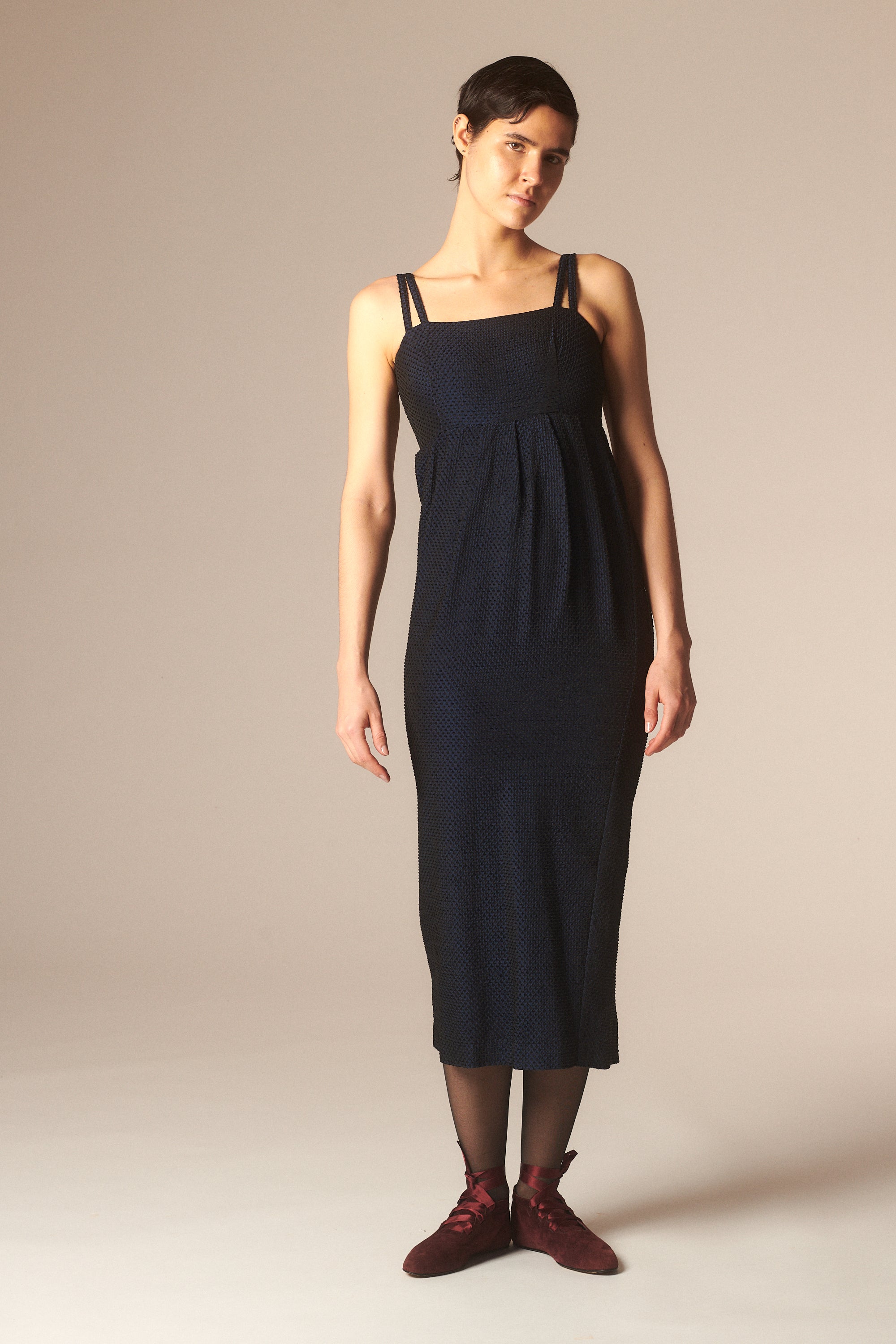 1990s Romeo Gigli Blue Dot Dress - Desert Vintage