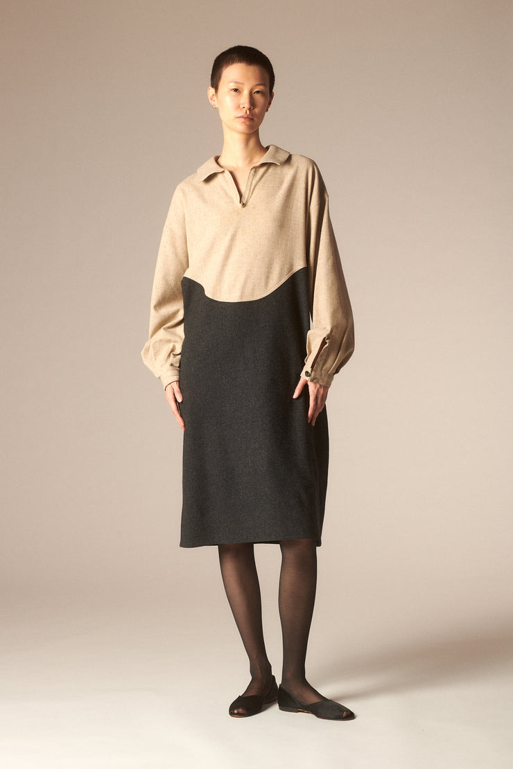Beene Two Tone Wool Dress - Desert Vintage