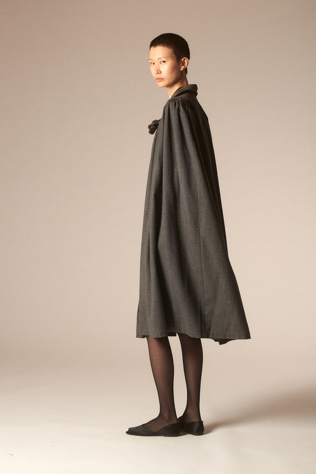 Ysl Dove Grey Cape - Desert Vintage