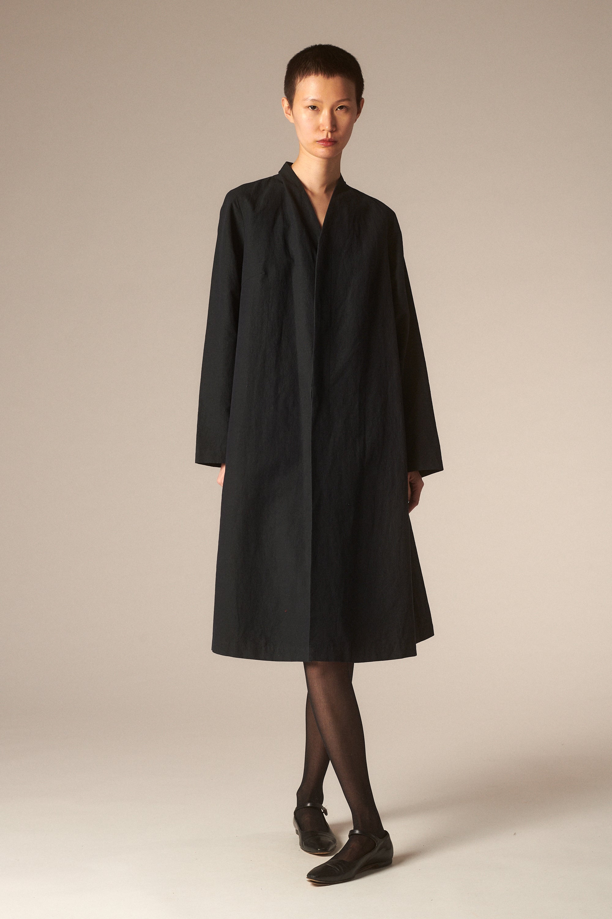 Jurgen Lehl Black Cotton Coat - Desert Vintage