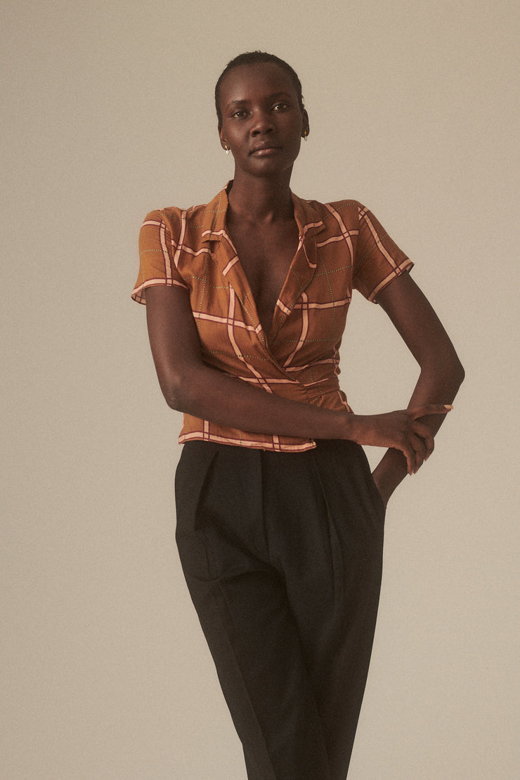 Early Calvin Klein Wrap Blouse - Desert Vintage