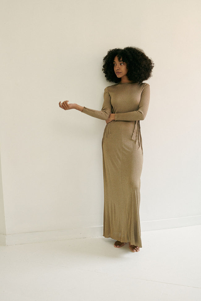 Silk jersey maxi dress Clearance