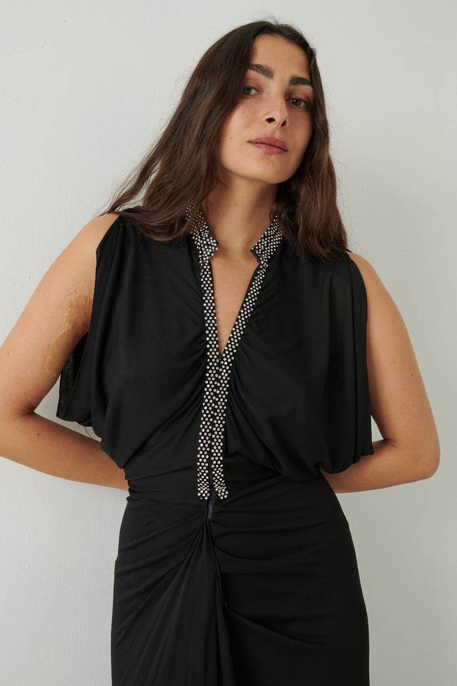 Chloé Black Sequined Gown - Desert Vintage