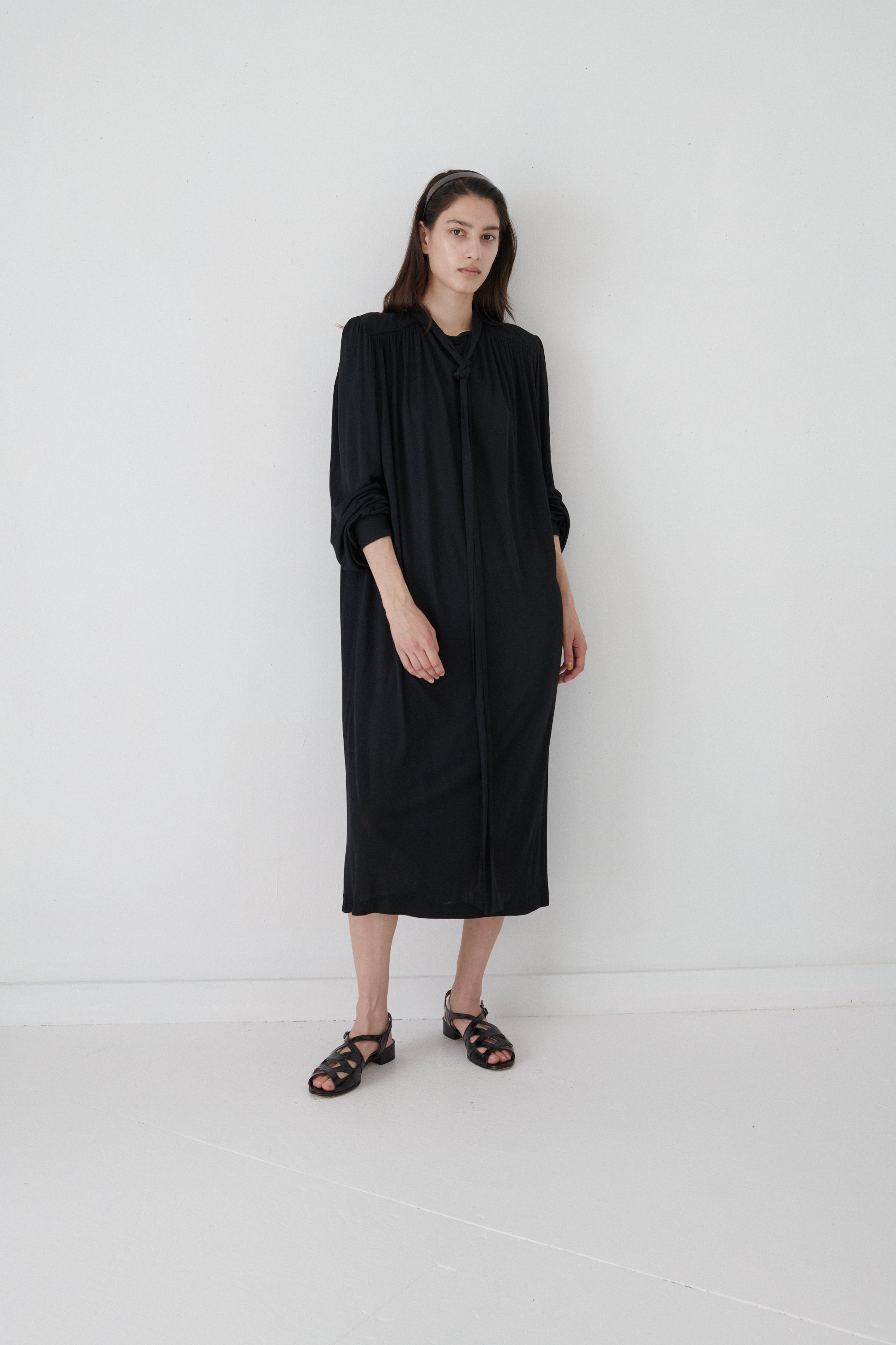 Vintage Black Smocked Dress - Desert Vintage