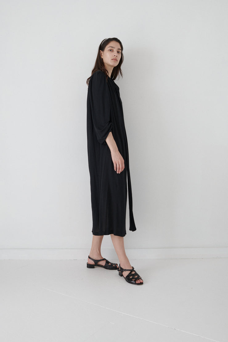 Vintage Black Smocked Dress - Desert Vintage