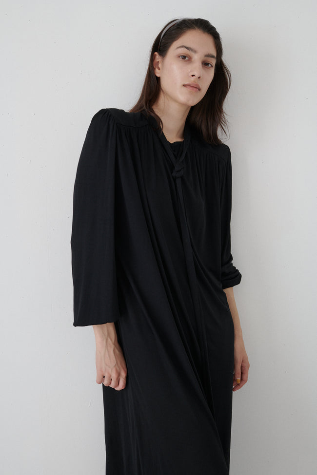 Vintage Black Smocked Dress - Desert Vintage