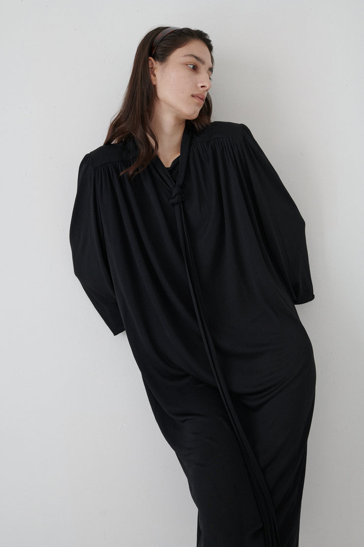 Vintage Black Smocked Dress - Desert Vintage