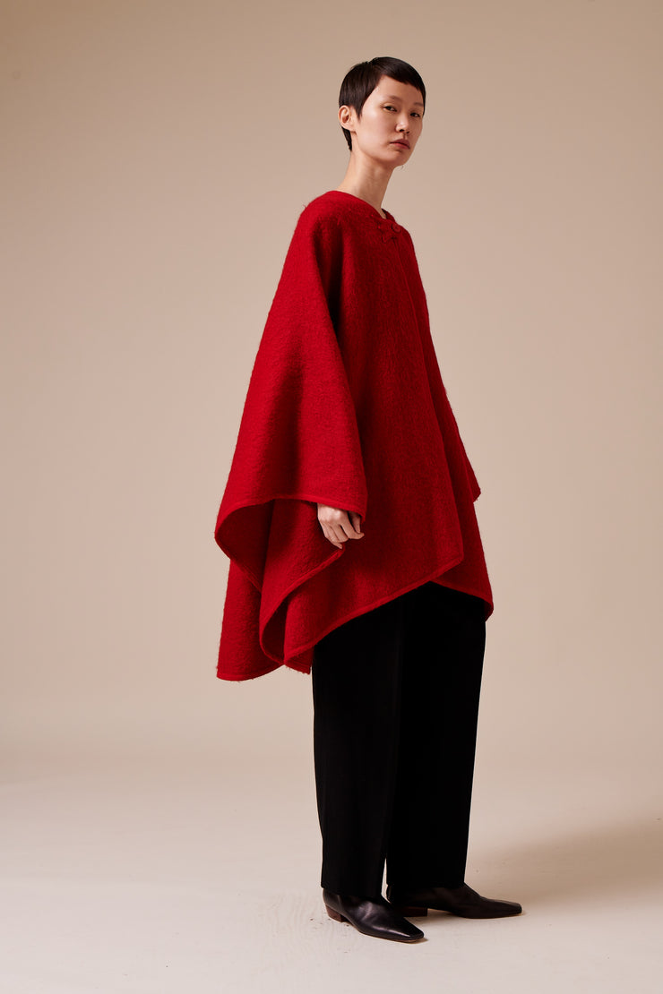 Pierre Cardin Red Wool Cape - Desert Vintage