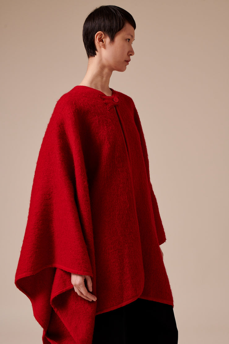Pierre Cardin Red Wool Cape - Desert Vintage