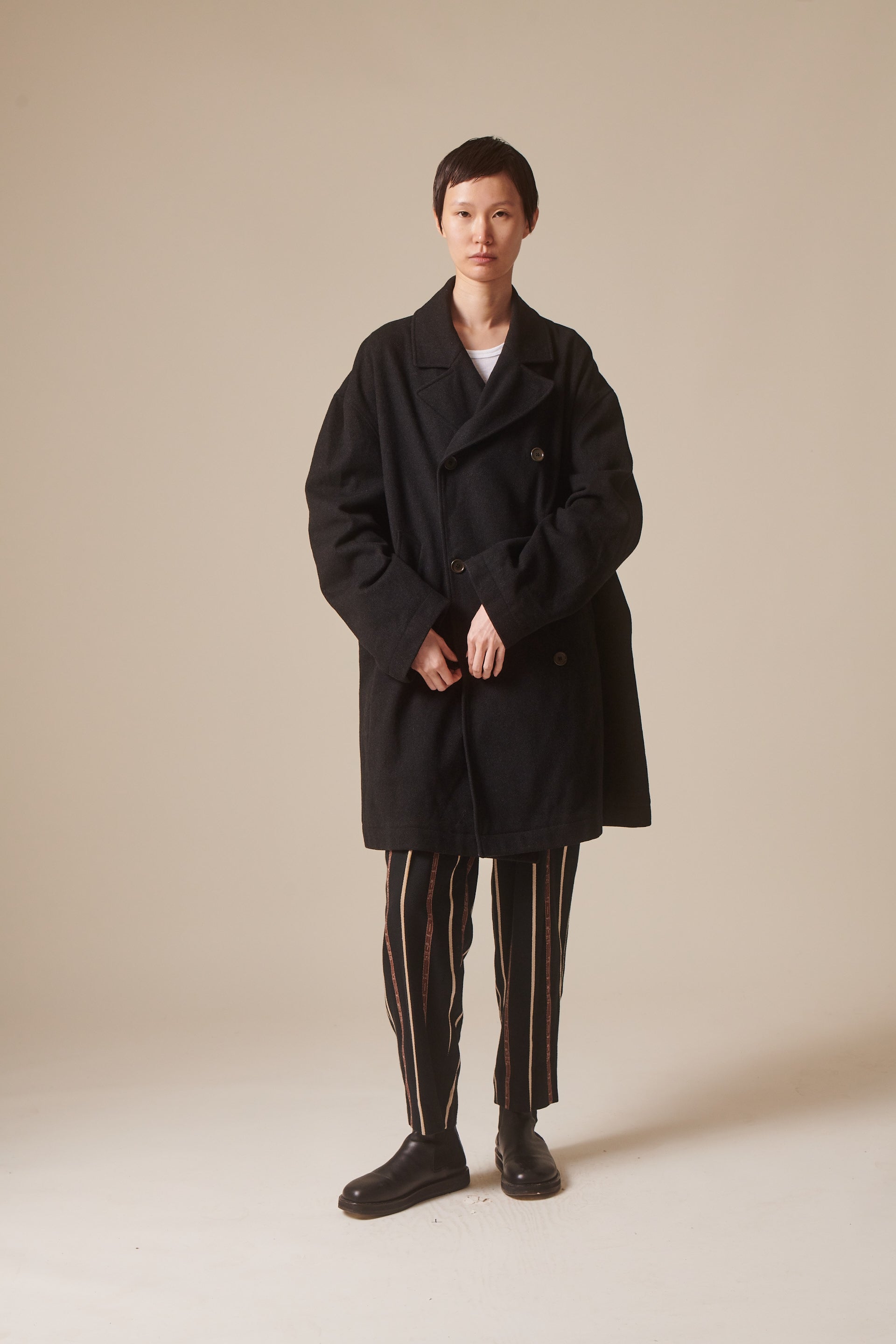 Romeo Gigli Charcoal Gray Overcoat - Desert Vintage