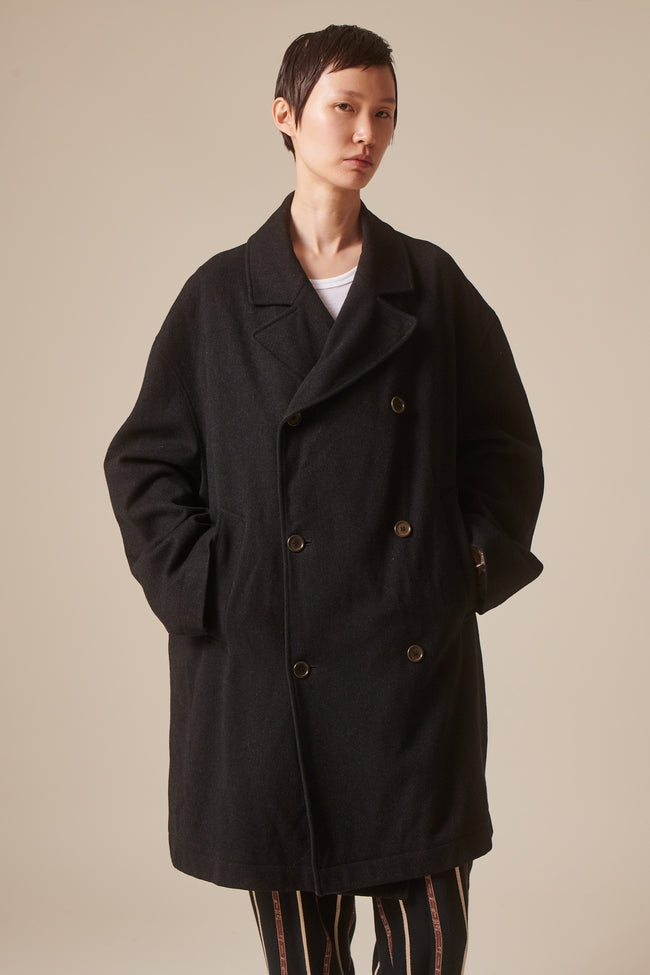 Romeo Gigli Charcoal Gray Overcoat - Desert Vintage